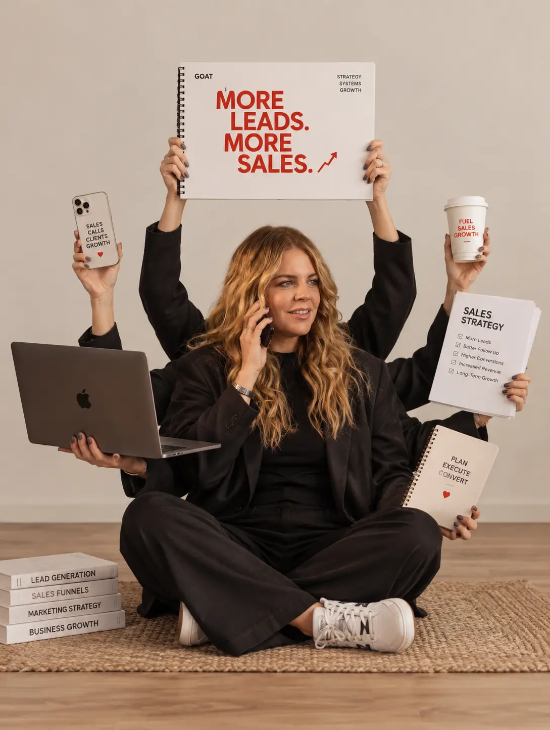 Sales, lead generation and business growth campaign mockup featuring Ness