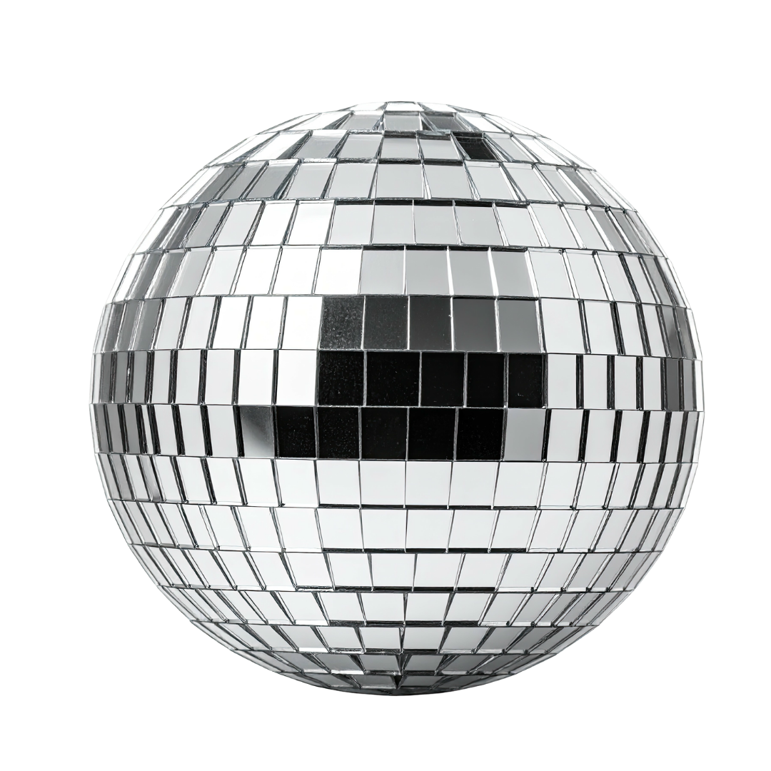 Silver disco ball
