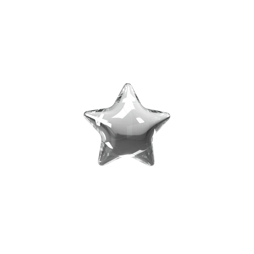 Silver balloon star